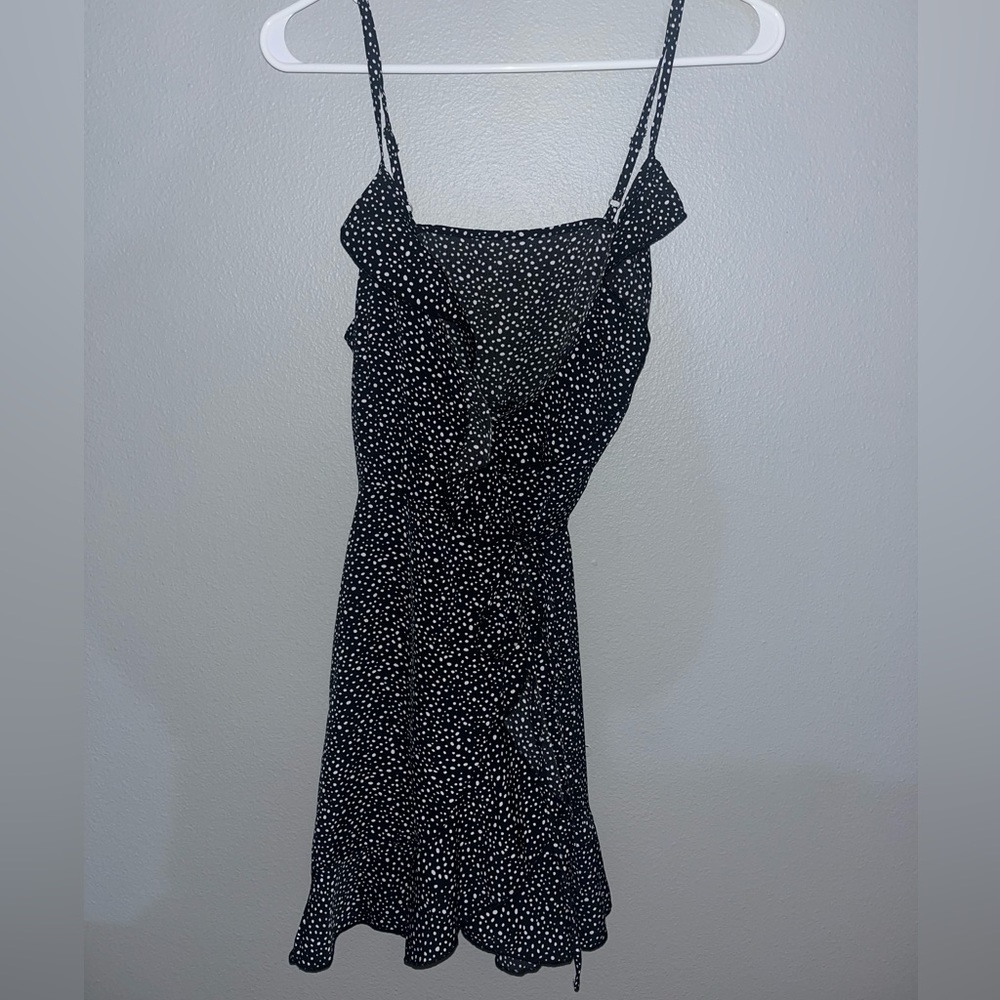 Black and white polka dot dress